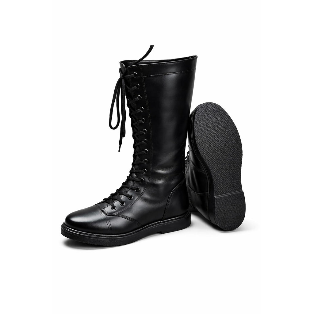 Black Wrestling Boots for Men & Women – High Top Lace-Up Pro Wrestling Ring Shoes