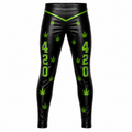 Custom Black & Green Leather Wrestling Pants, 420 Wrestling Tights, Handmade Professional Ring Gear