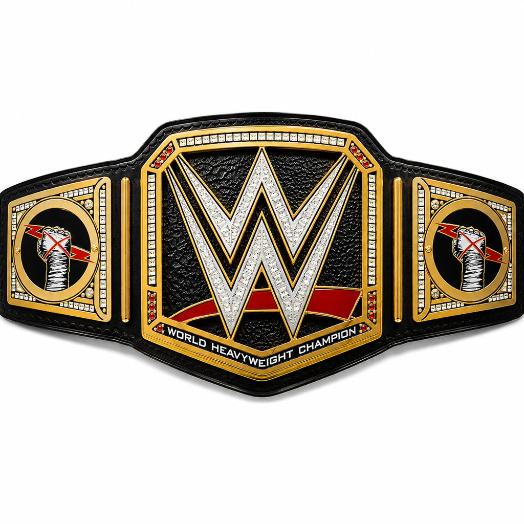 Custom Wrestling C.M Pnk Championship Belt – Premium Gold & Black Replica Title Belt