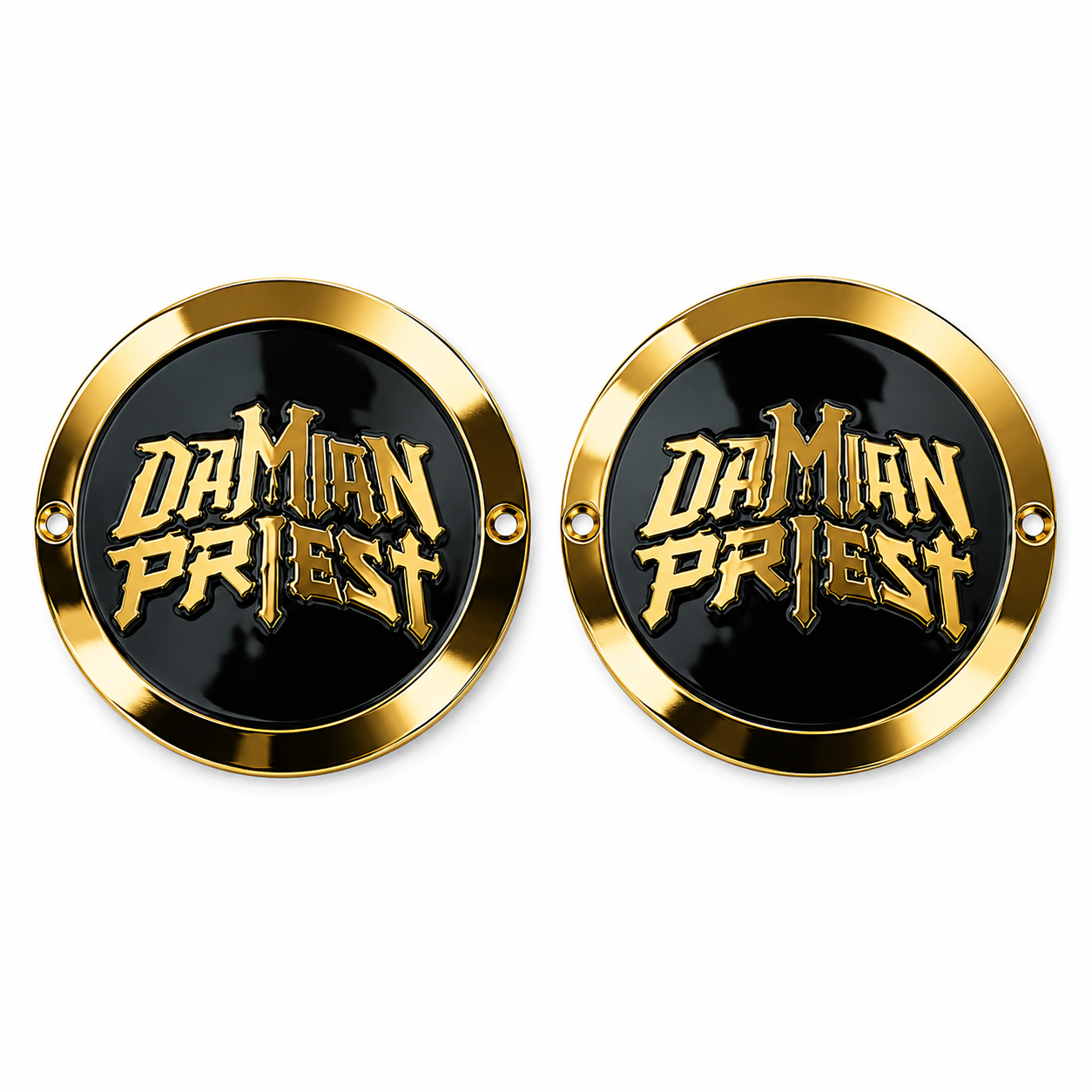 Custom Black & Gold Wrestling Championship Belt Plate – Damian Priest Style Wrestling Belt Replacement Plate