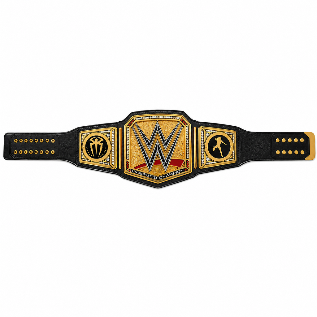 Undisputed Championship Wrestling Belt With Roman Reigns Side Plates