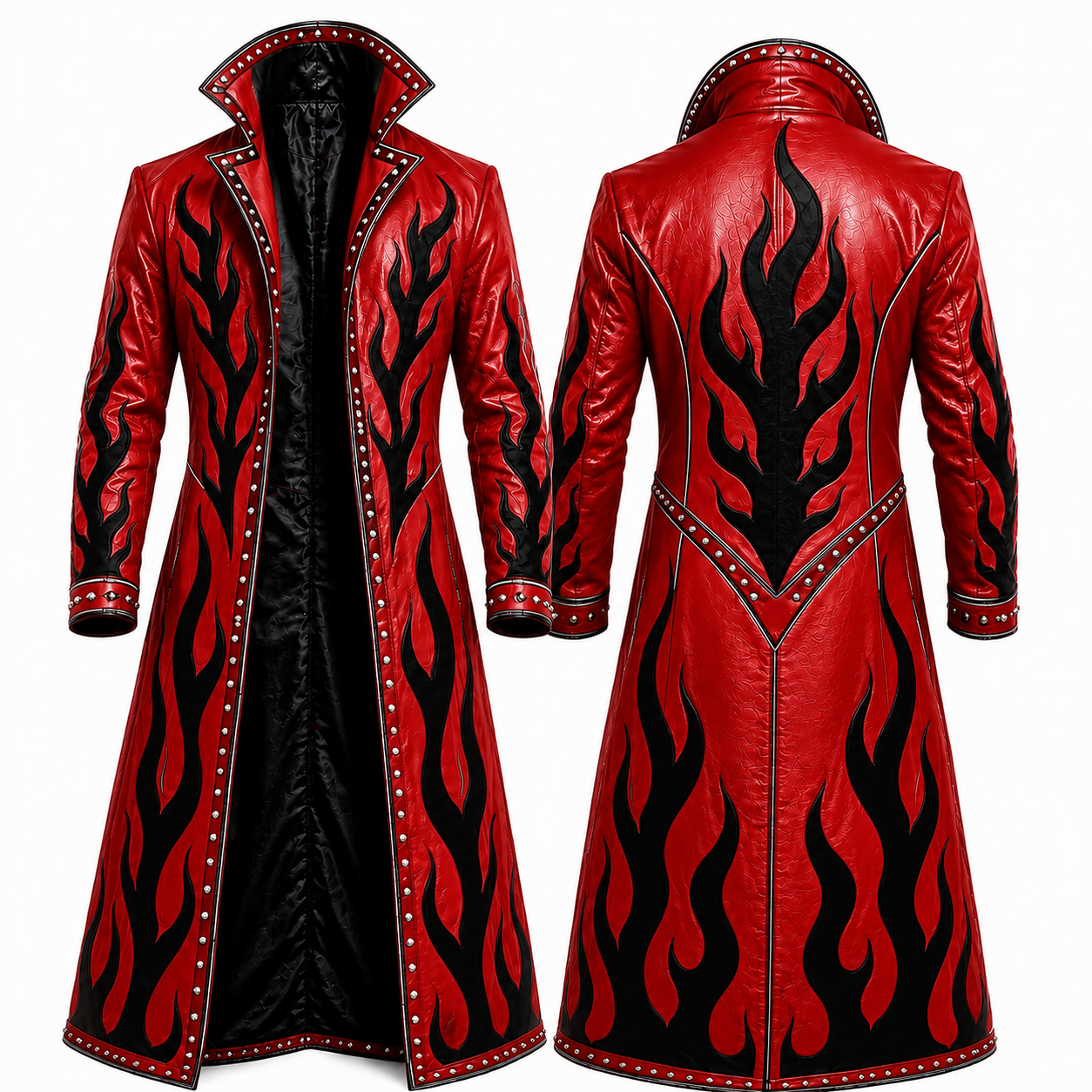 Premium Leather Wrestling Coat – Custom Made Entrance & Ring Jacket