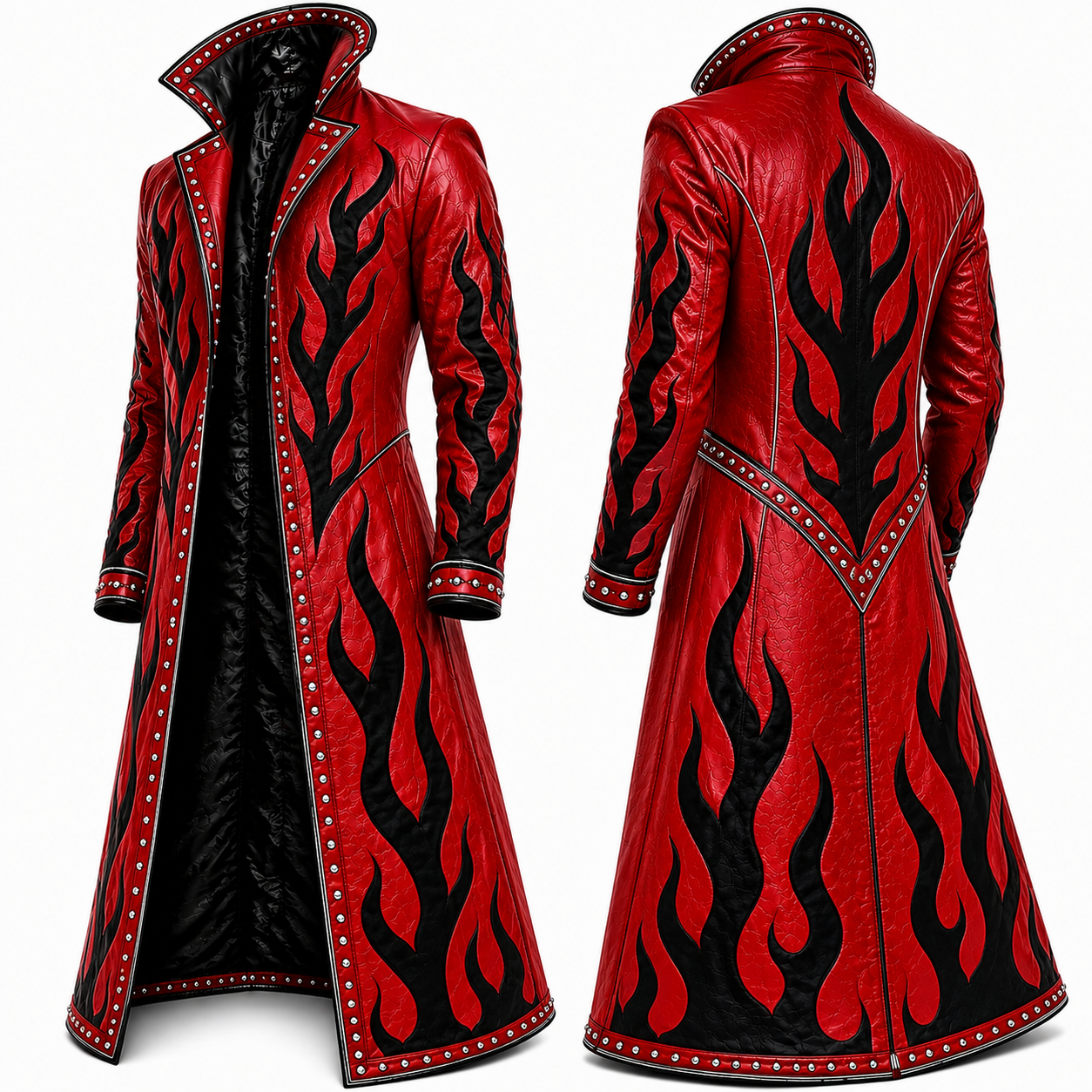 Premium Leather Wrestling Coat – Custom Made Entrance & Ring Jacket