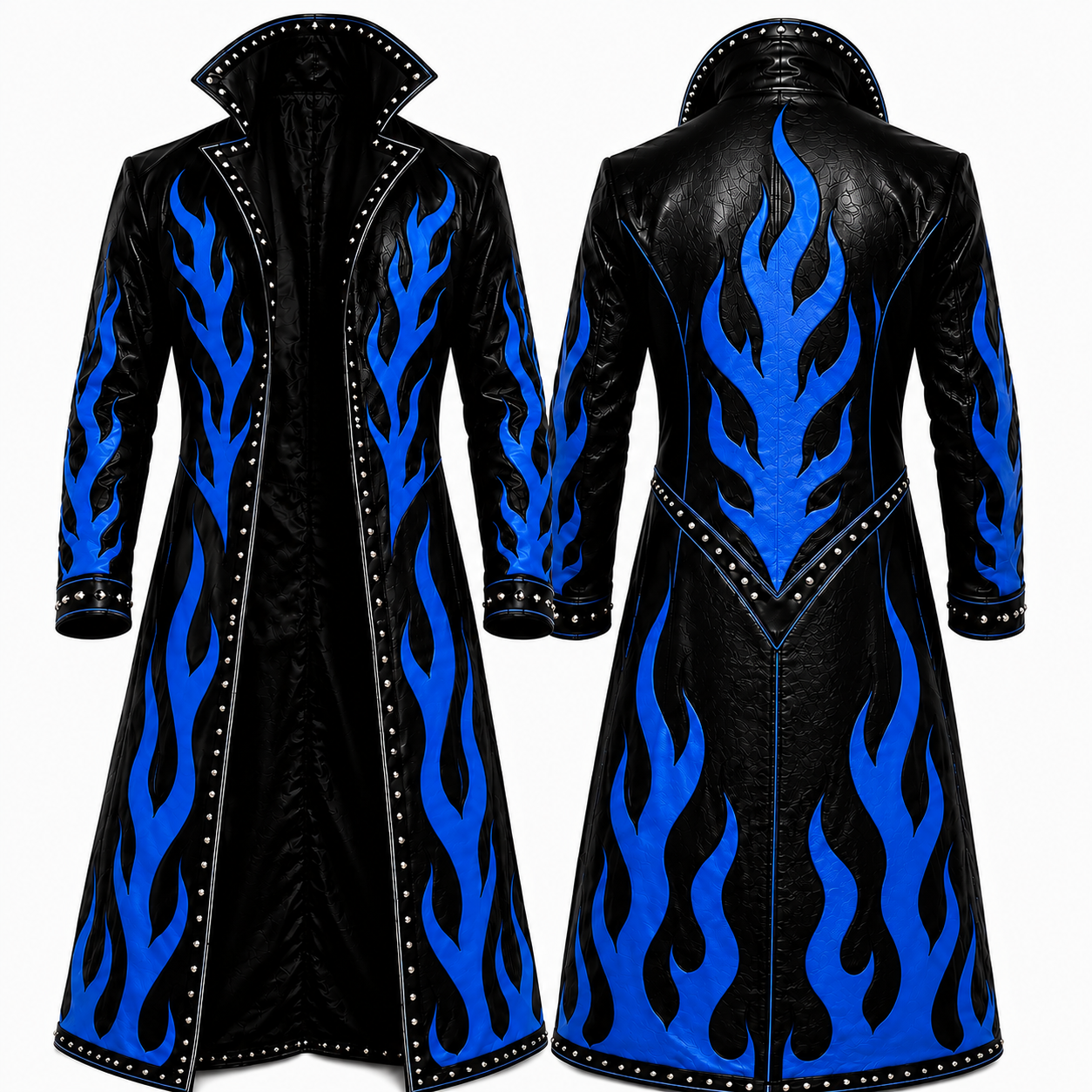 Custom Wrestling Coat – Personalized Leather Entrance Coat | Custom Colours, Flames, Name & Logo