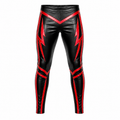 Black & Red Leather Wrestling Pants – Custom Pro Wrestling Gear