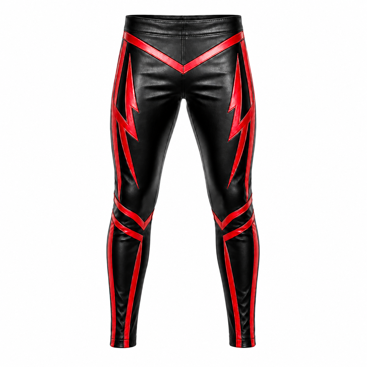 Black & Red Leather Wrestling Pants – Custom Pro Wrestling Gear