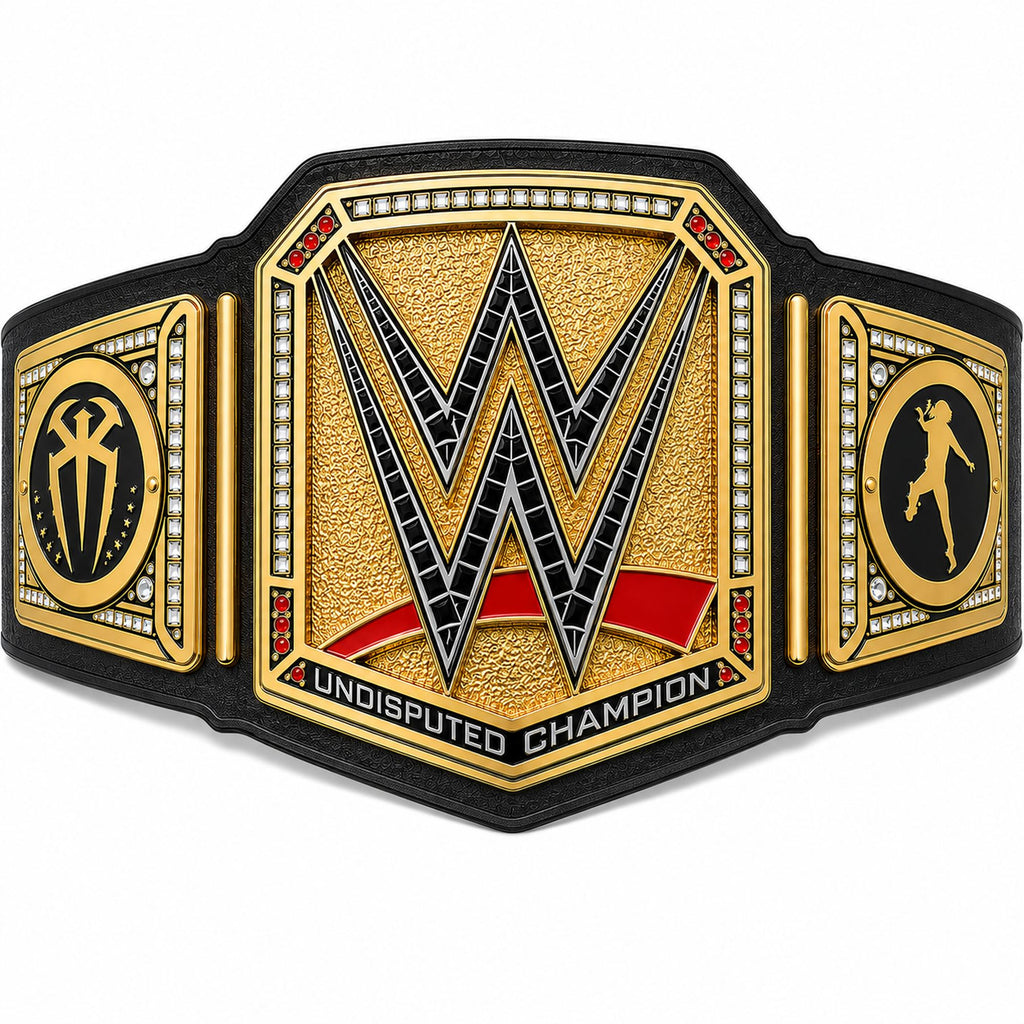 Undisputed Championship Wrestling Belt With Roman Reigns Side Plates