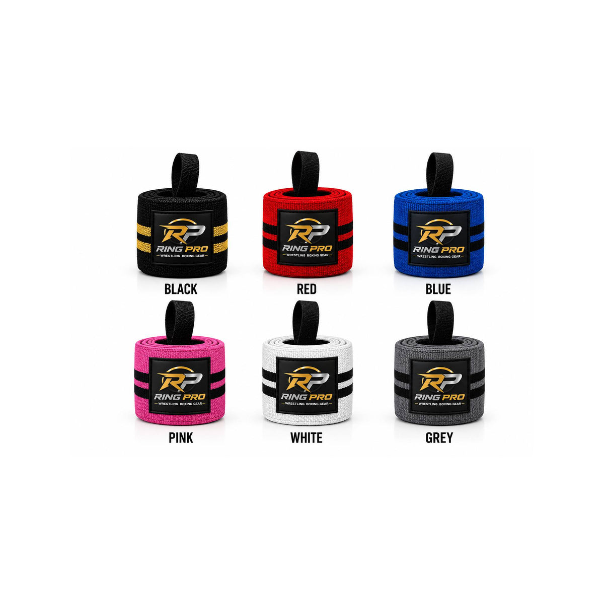 Black & Gold Wrestling Wrist Wraps – Ring Pro Training & Support Wraps