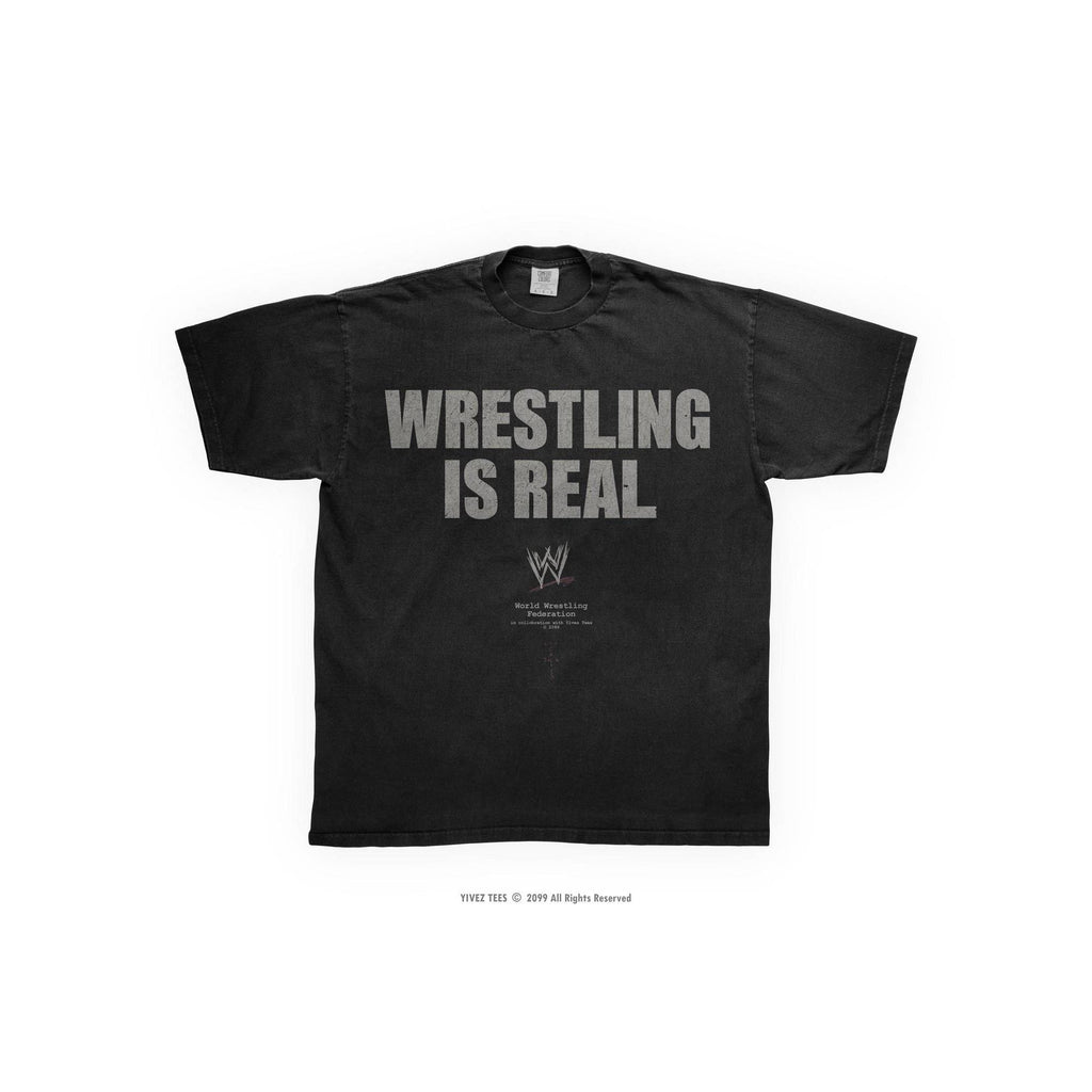 Wrestling Is Real T-Shirt – Black Graphic Wrestling Tee for Men & Women
