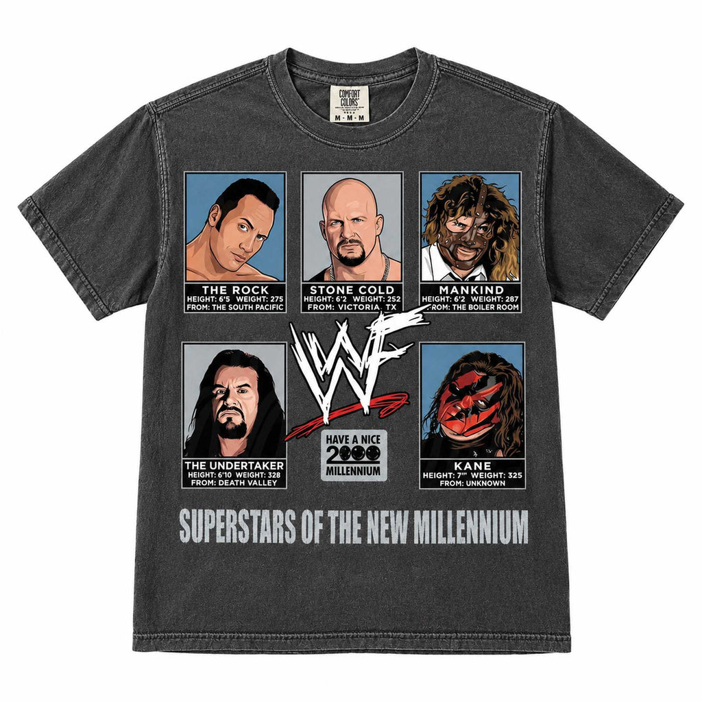 Vintage Wrestling T-Shirt – Superstars of the New Millennium Graphic Tee