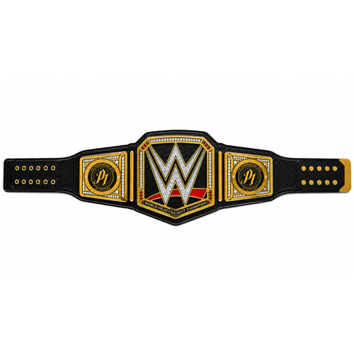 AJ Styple Side Plates on World Heavyweight Championship Wrestling Belt