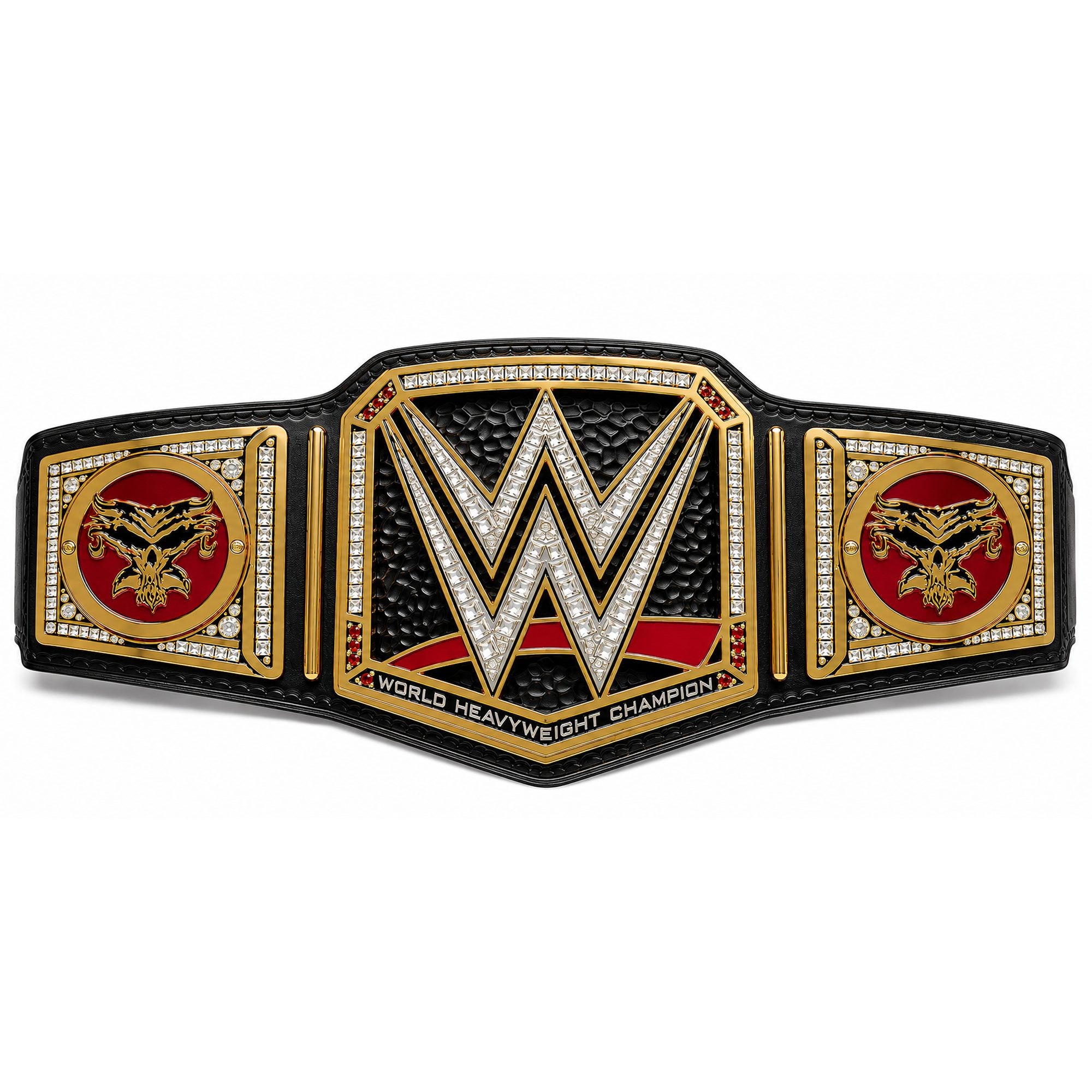 Custom World HeavyWeight Championship Wrestling Belt with brock lesnar Side Plates